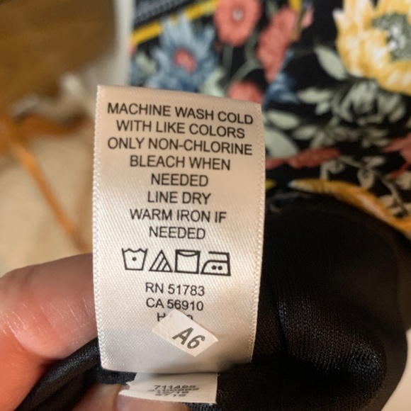 Lands' End Ladies Swim Cover-Up Size XL Dress Summer Tropical Beach Floral - Picture 11 of 13